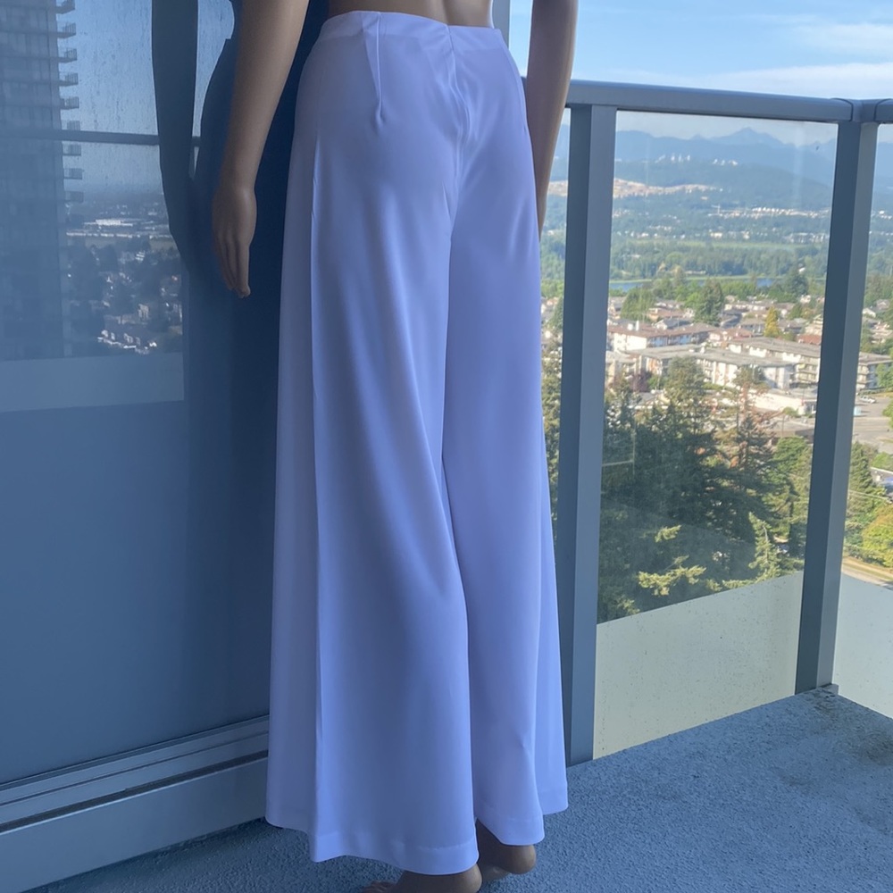 White Vintage Palazzo Pants - Picture 5 of 10